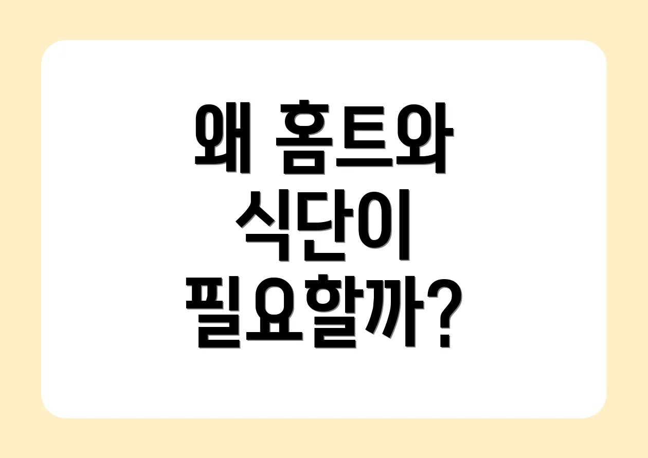 왜 홈트와 식단이 필요할까?